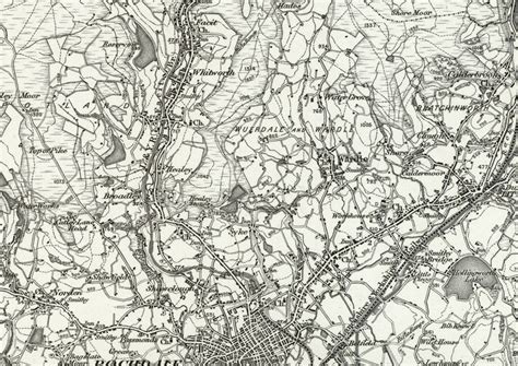 1890 Collection Rochdale Clitheroe Ordnance Survey Map I Love Maps