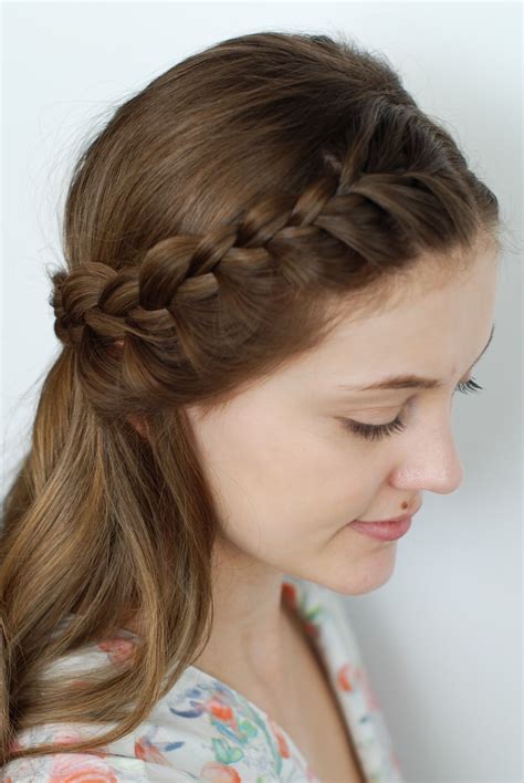 Hair Tutorial A Romantic Half Up Lace Braid Hair Tutorial Date