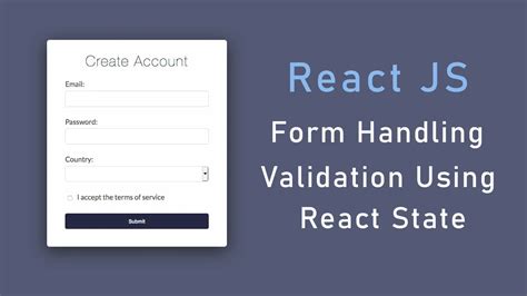 Form Handling In React Js With Validation Using React State