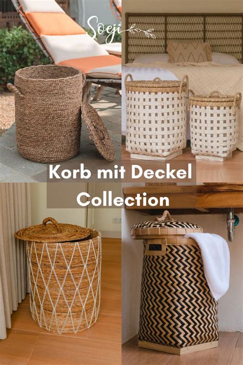 Körbe mit Deckel SOEJI Haus deko Korb Tischset