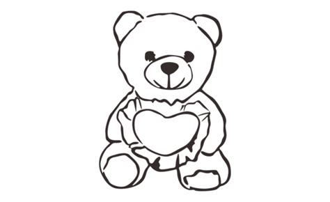 Teddy Bear Line Art PNGs for Free Download