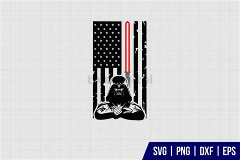 Darth Vader American Flag Star Wars Svg Gravectory