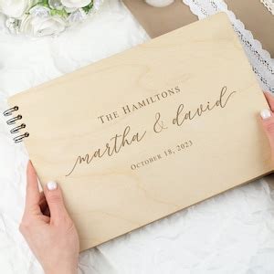 Personalized Wedding Guest Book Rustic Guestbook Ideas Wood Guest Book