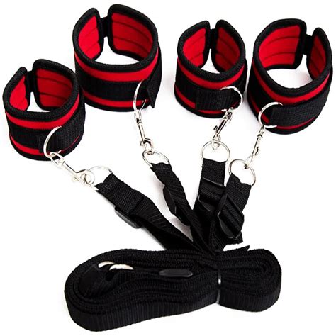 UPRZĄŻ DO ŁÓŻKA Z KAJDANKAMI NA RĘCE I NOGI BDSM EKSTREMALNY INTENSYWNY SEX Akcesoria