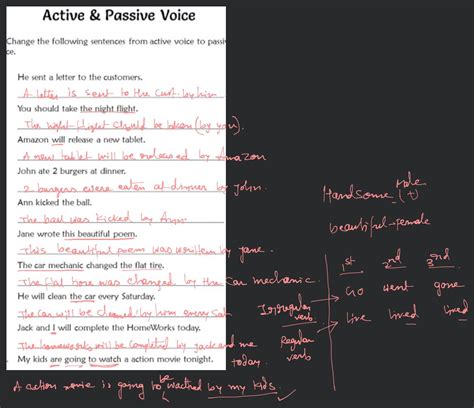 Active Passive Voicechange The Following Sentences From Active Voice