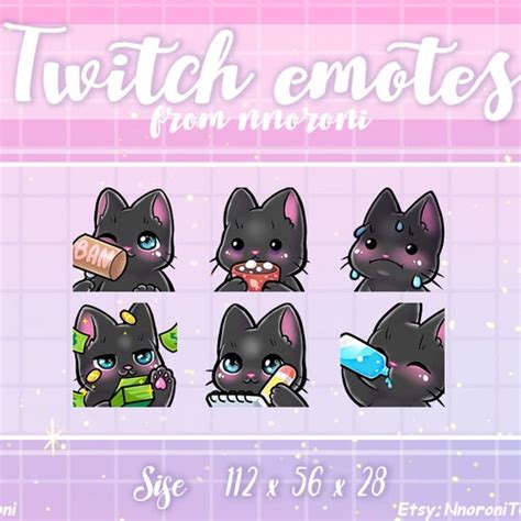 Set White Sailor Moon Cat Twitch Emotes Sub Badges Bit Etsy