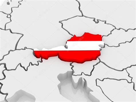 Map of Europe and Austria. — Stock Photo © Tatiana53 #45997521