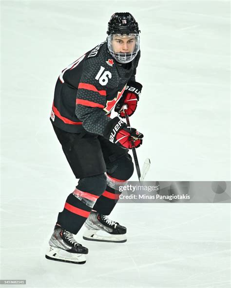 Connor Bedard Of Team Canada Skates During The Second Period Against