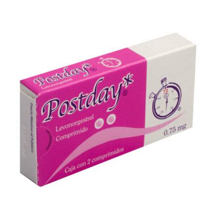 Postday 0 75 Mg Con 2 Comprimidos Zedel Distribuidora