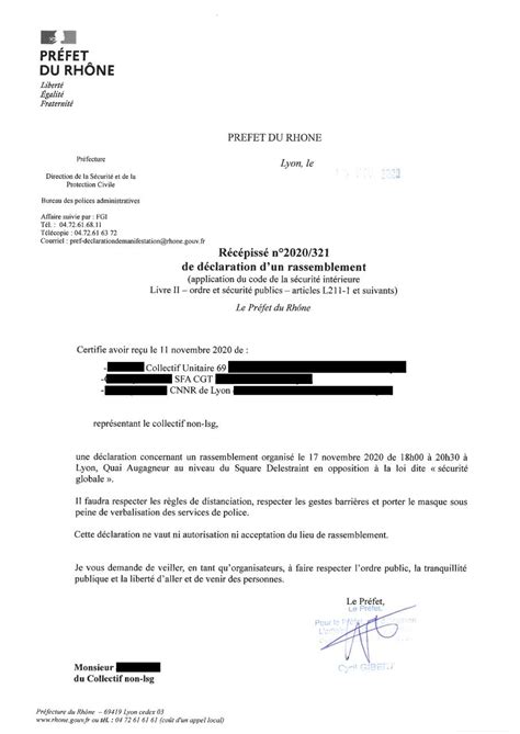 RECEPISSE D UNE DECLARATION DE