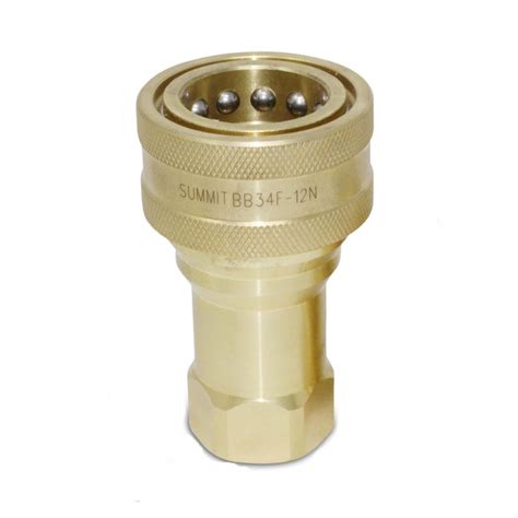 Npt Iso B Brass With Stainless Steel Valve Quick Disconnect