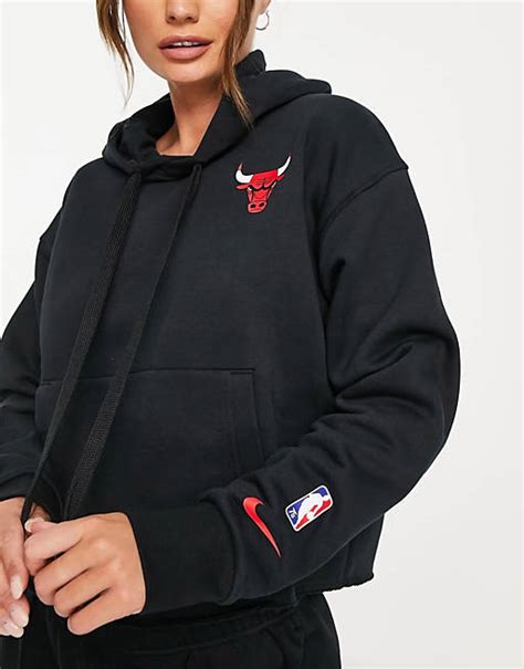 Nike Basketball Nba Chicago Bulls Fleece Hoodie In Black Asos