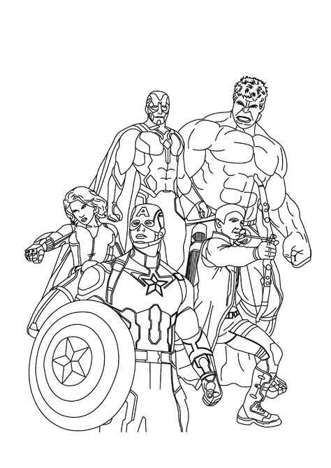 Vingadores Para Colorir E Imprimir BRAINCP