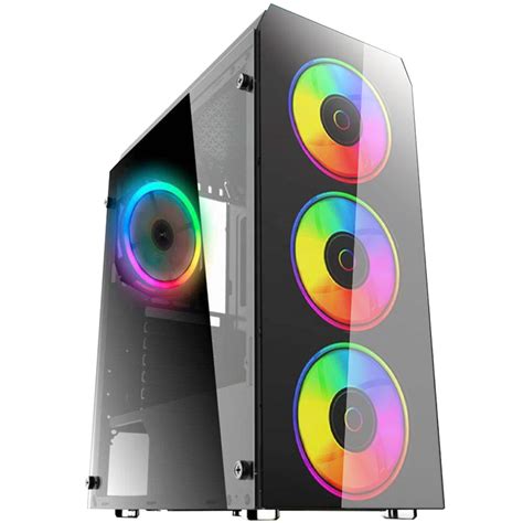 Gabinete Gamer Brx Perfect Lateral Em Acr Lico Fans Atx Preto