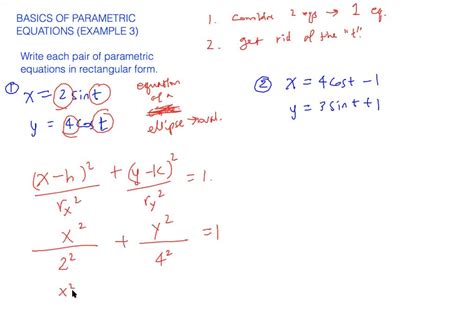 Basics Of Parametrics Equation Overview Numerade