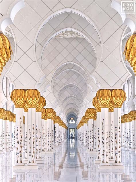 Sheikh Zayed Mosque Colonnade I - Abu Dhabi Fine Art Photos - PROKOS