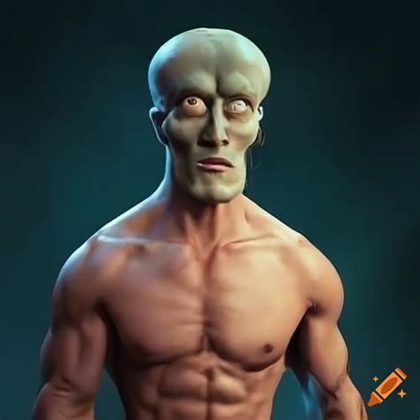 Matt Rife Portraying Handsome Squidward Character On Craiyon