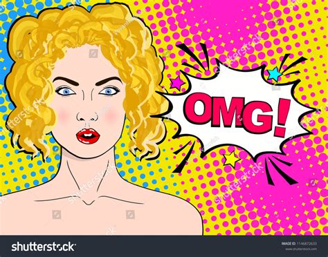 Sexy Surprised Blonde Pop Art Woman Stock Illustration Shutterstock