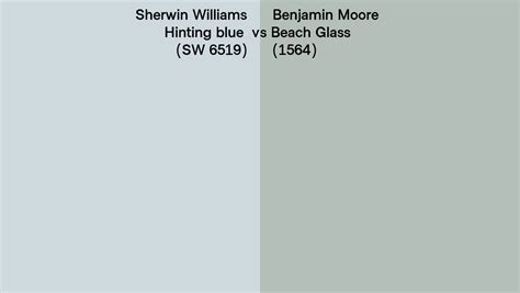 Sherwin Williams Hinting Blue SW 6519 Vs Benjamin Moore Beach Glass