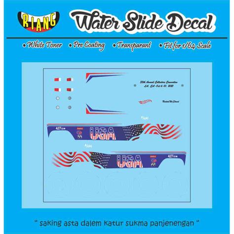 Jual Decal Waterslide Hot Wheels 66 Super Nova 35th Collectors Convention Kota Denpasar Ccnk