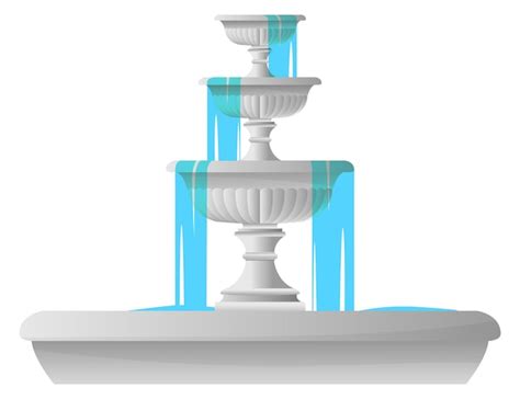 Premium Vector Fountain Cartoon Icon City Park Water Decoration