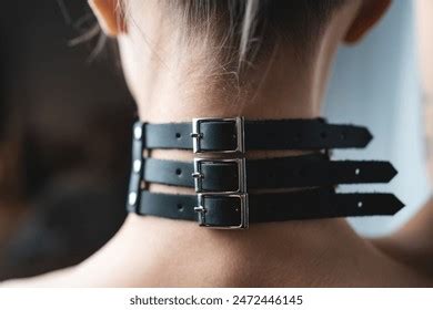 Naked Woman Black Leather Bdsm Collar Stock Photo 2481834517 Shutterstock
