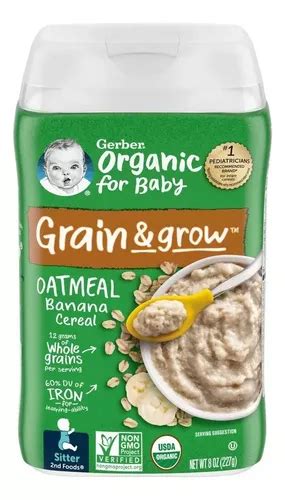 Gerber Cereal De Avena Pl Tano Org Nico Grain Grow Gr