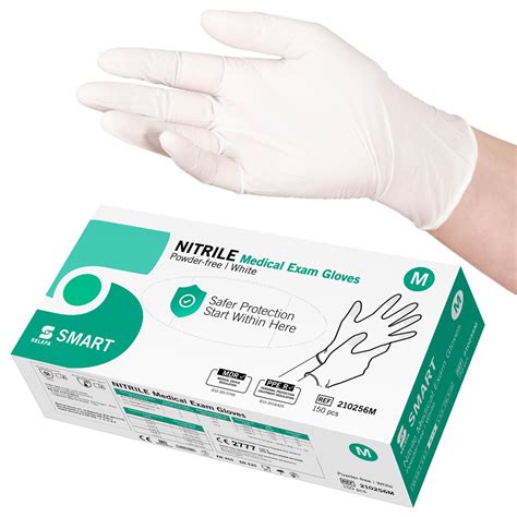 Selefa® Examination Gloves Nitrile Smart White Evercare Medical