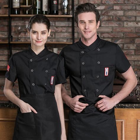 Wholesale Short Sleeve Chef Work Shirt Double Breasted Restaurant Kitchen Chef Cook Jacket