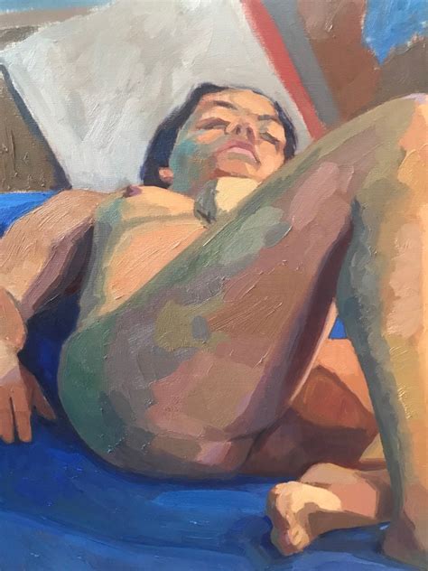 Oil Painting On Canvas Female Figure Oil Painting Allaprima Nude Painting Female Body Fine Art