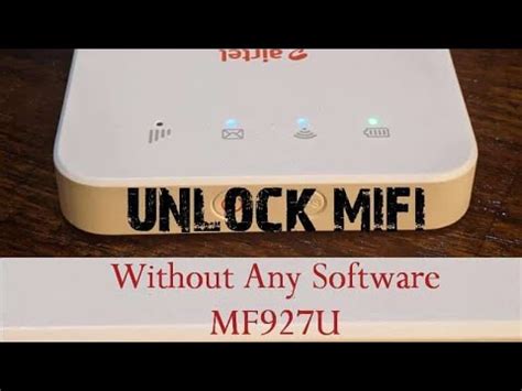 How To Unlock Zte Mf U Mifi For Free Without Using Any Software