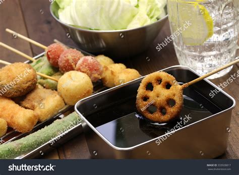 Kushiage Kushikatsu Deep Fried Skewers Japanese Stock Photo