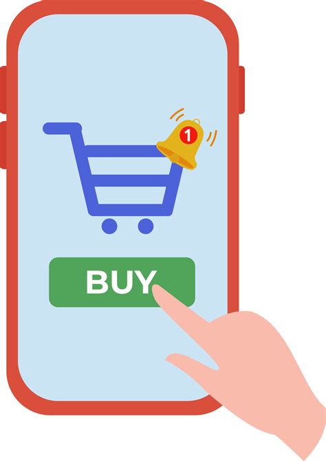 Online Shopping Icon Using Smartphone Online Purchase Icon Hand Icon