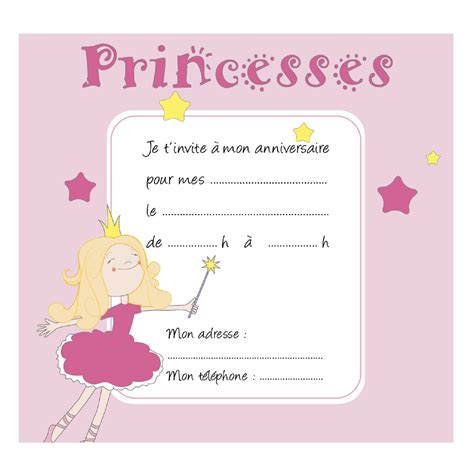 Invitation Anniversaire Princesse Invitation Anniversaire