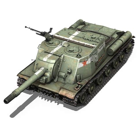 Isu Soviet Heavy Self Propelled Gun D Model Flatpyramid