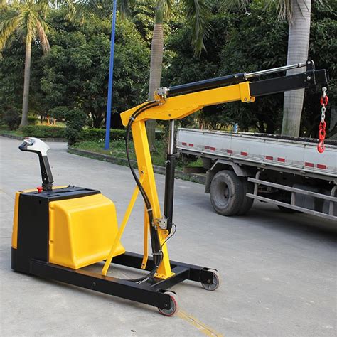 Ton Mini Electric Floor Crane Mobile Portable Crane For Warehouse