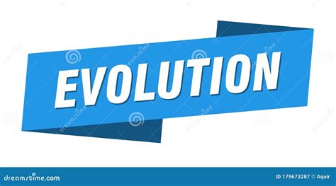 Evolution Banner Template. Evolution Ribbon Label Stock Vector ...