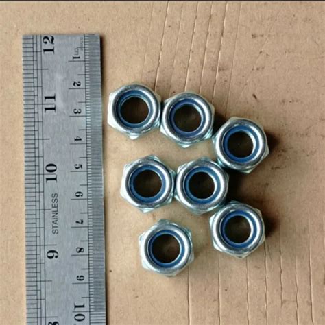 Mur Nylon M Lock Nut Putih Galvanis Kunci Lazada Indonesia