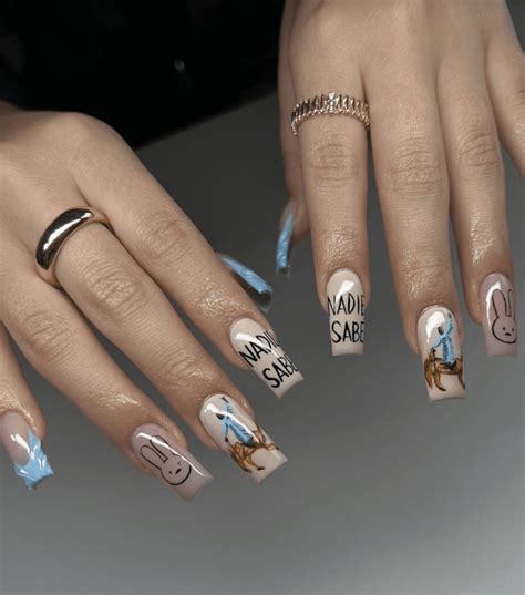 Bad Bunny Nail Ideas For An Epic Summer Nailz In Bloom