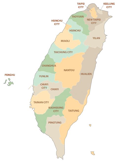 Map of Taiwan - Cities and Roads - GIS Geography