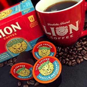 Amazon Lion Coffee Vanilla Macadamia Flavor Single Serve Coffee