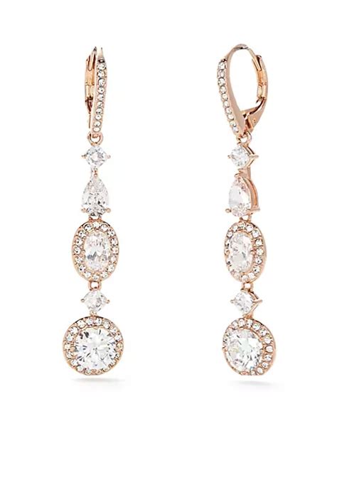 Nadri Rose Gold Tone Cubic Zirconia Linear Earrings Belk