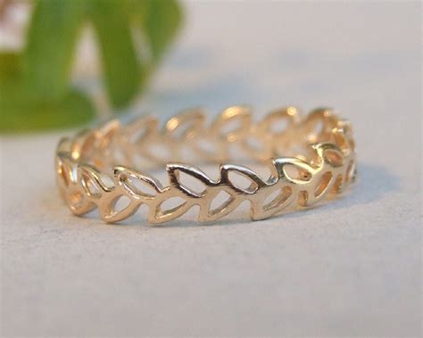 Gold Ring Gold Leaf Ring Gold Floral Ring by MYJewelryEtsyShop