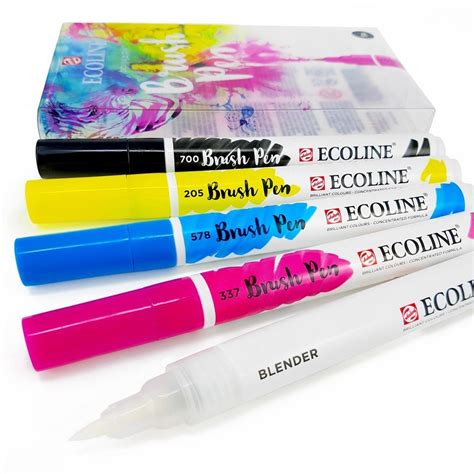 Royal Talens Ecoline Brush Pen Primarios Set De 5 Colores