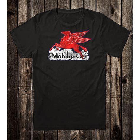 Retro Hot Rod Tee T Shirt Drag Race Racing Vtg Art Mobilgas Mobil Pegasus Gas Shopee Philippines