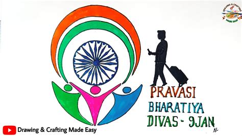 Pravasi Bharatiya Divas Drawing Easy Non Resident Indian Day