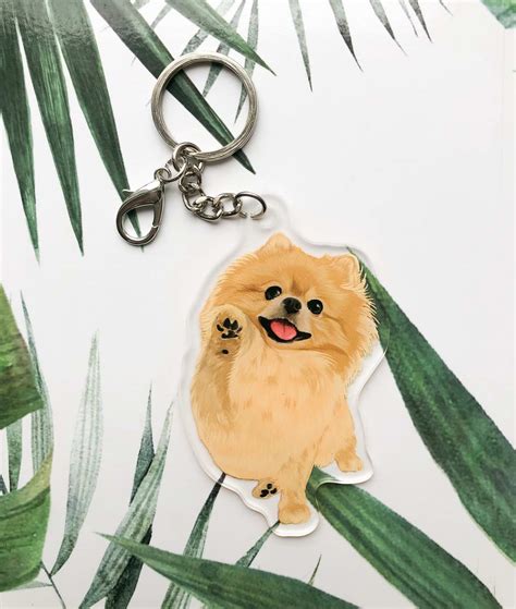 Pomeranian Keychain - Lucy The Cav Creations