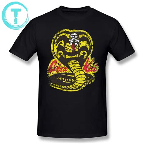 Cobra Kai T Shirt Cobra Kai T Shirt Short Sleeve Oversized Tee Shirt Printed Cotton Classic Men