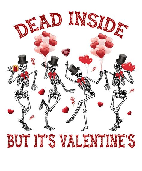 Valentine Dancing Skeletons Funny Valentines Day 1 Digital Art By