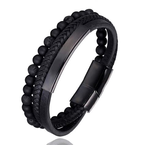 Bracelet Cuir Noir Homme Shop Discounted Distributorskincare Net